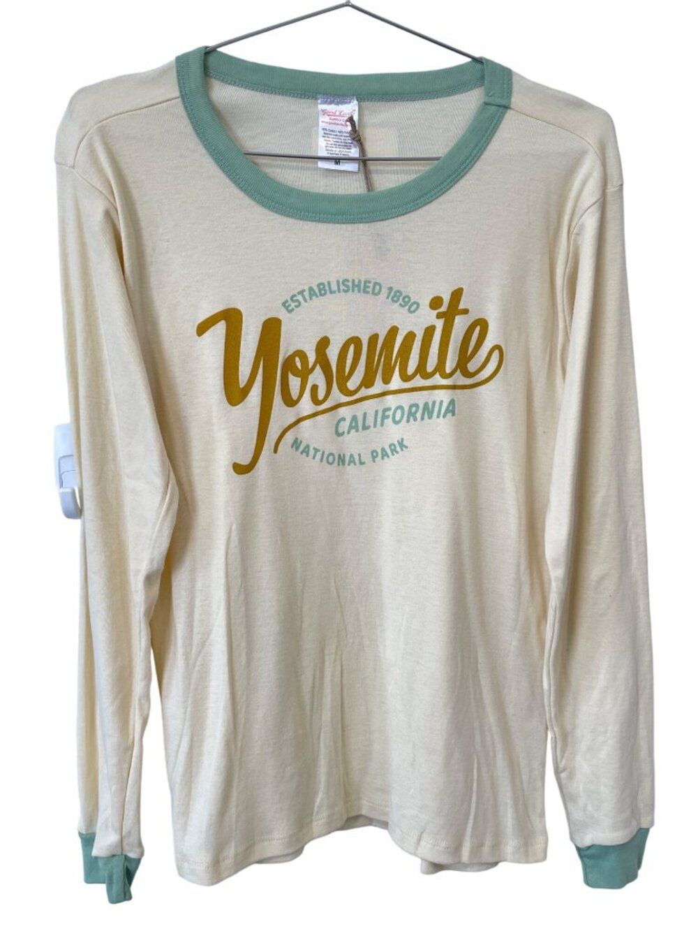 Good Land Supply Co Yosemite National Park Long Sleeve Tee Mens Medium Ivory NEW